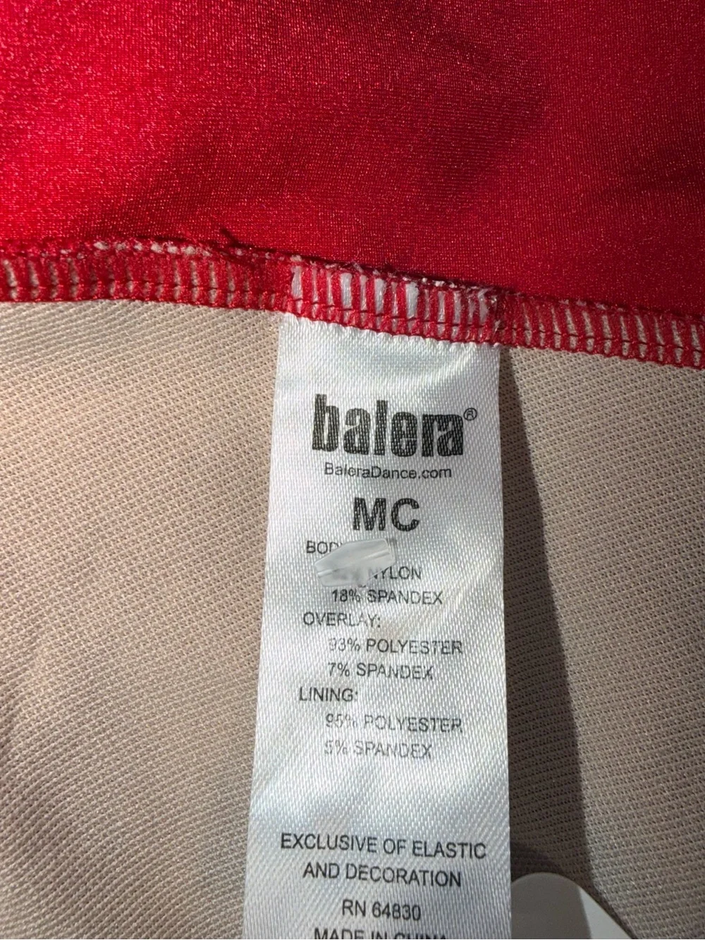 balera Red Sleeveless Ruched Mini Dress MC medium child